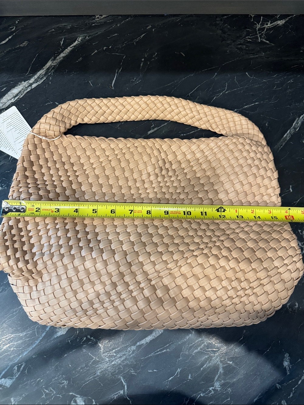 Woven Shoulder Hobo Bag in Beige - Picture 4 of 9
